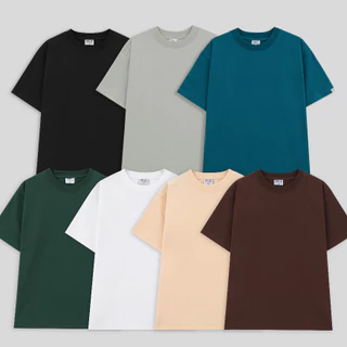 Áo thun nam trơn tay ngắn,cổ tròn dáng unisex tay ngắn Basic Tee phông trơn nam nữ