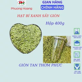 Hạt bí xanh ấn độ sấy giòn tan thơm phức phượng hoàng hộp 400g