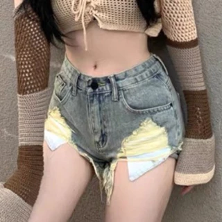 Quần Short Jeans Nữ , Quần Đùi Jeans Nữ Tui Rua Lộ Tua Siêu Xinh Cực Hot Của Giới Trẻ L007