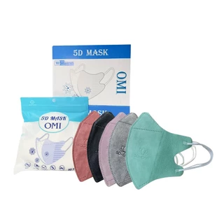 [Hàng tặng] Khẩu Trang 5D Mask Omi 3 Lớp Kháng Khuẩn Cao Cấp (10 Cái/Túi) - Màu ngẫu nhiên