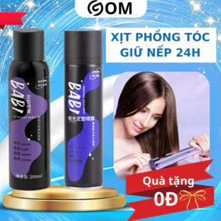 Gôm xịt tóc MKR 200ml loại xịn - keo xịt gôm mềm giữ nếp - làm phồng chân tóc tạo kiểu bồng bềnh tự nhiên