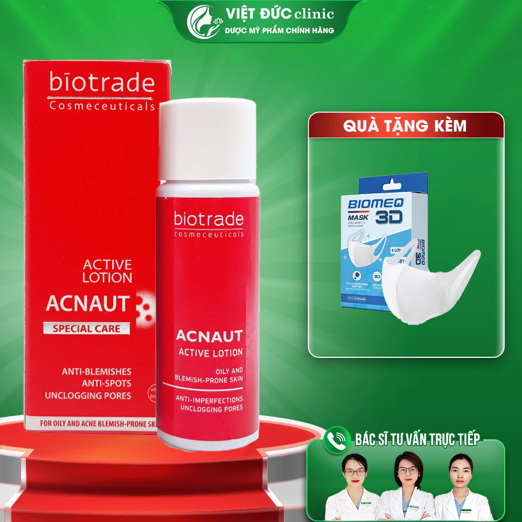 Lotion chấm mụn Biotrade Dung dịch ngừa giảm mụn hoạt tính 15ml - BiotradeAcnaut Active Lotion