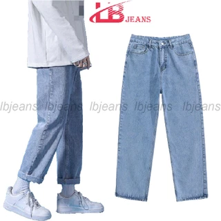 Quần jean nam baggy basic LB , ống suông màu xanh sáng  nhiều size, (big size, 27-36) BGSH9