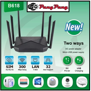 Cục phát wifi từ sim 4G, bộ phát wifi 4G LTE B618 có 4 cổng WAN/LAN, 6 ăngten Siêu Khỏe, hàng cao cấp