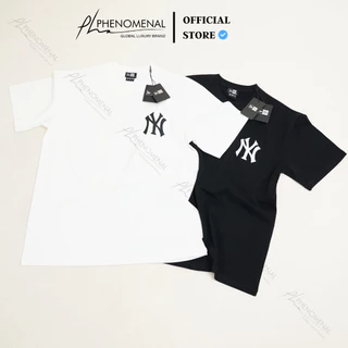 Áo thun New Era MLB NY Biglogo  - Áo phông MLB NY nam nữ Form rộng Tay lỡ Unisex Cotton Cao Cấp