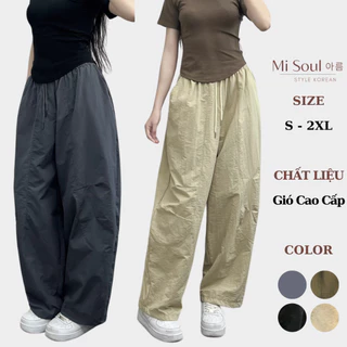 Quần Harem Parachute Pants BigSize MiSoul,Quần Gió Nhăn 2 túi Dáng Thụng MiSoul 254