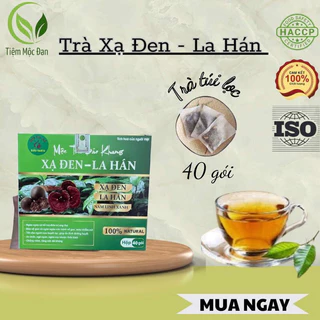 trà túi lọc xạ đen-la hán mát gan, hạ men gan, tiêu u hạch, giải độc, an thần 40 túi lọc