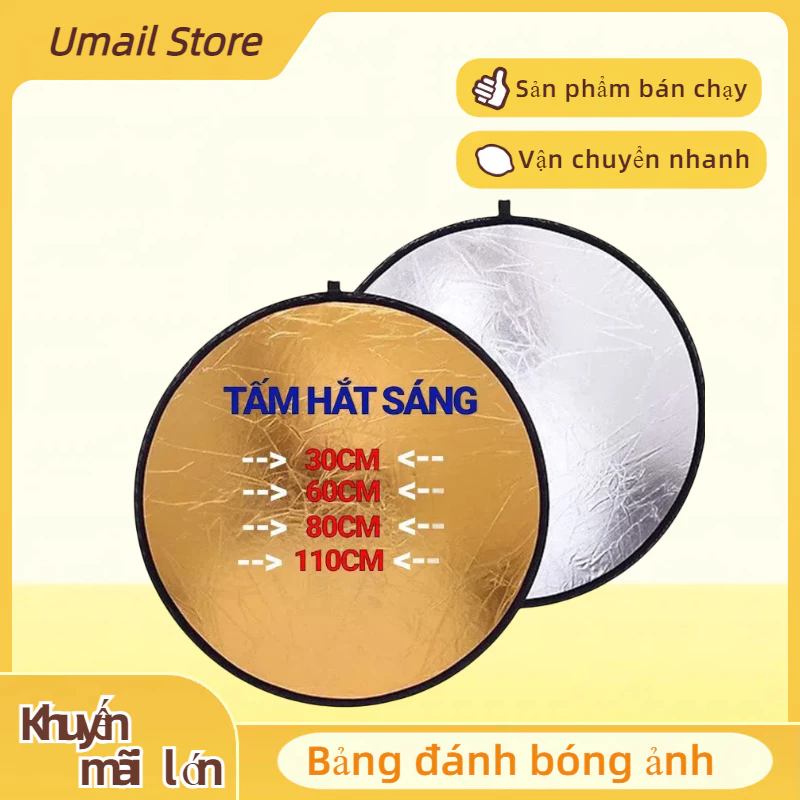 Tấm phản quang Photo Shade Tấm 30cm - 110cm Vòng 2 Bộ Vàng/Bạc