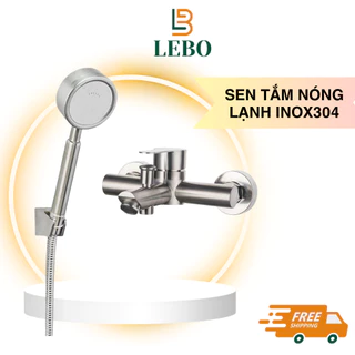 Bộ Vòi Sen Nóng Lạnh Chất Liệu Inox SUS304 Cao Cấp LEBO