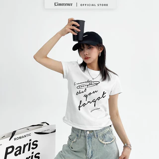 Áo thun Baby tee LIMERENCE Remember màu rêu vải cotton cao cấp co giãn, dày dặn Local Brand