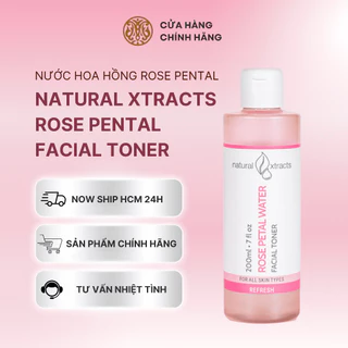 Toner dưỡng ẩm, nước hoa hồng làm sạch, se khít lỗ chân lông cho da NATURAL XTRACTS 200ml