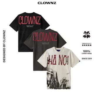 Áo thun trơn tay lỡ local brand ClownZ Hà Nội phông cổ tròn form rộng cotton unisex nam nữ nhiều màu