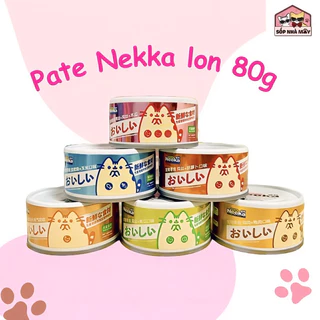 Pate Nekka sữa lắc thức ăn cho mèo mọi lứa tuổi, pate cho mèo lon 80gr