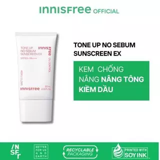 Kem chống nắng innisfree nâng tone trắng da kiềm dầu 50ml Hàn Quốc mẫu mới-HOT