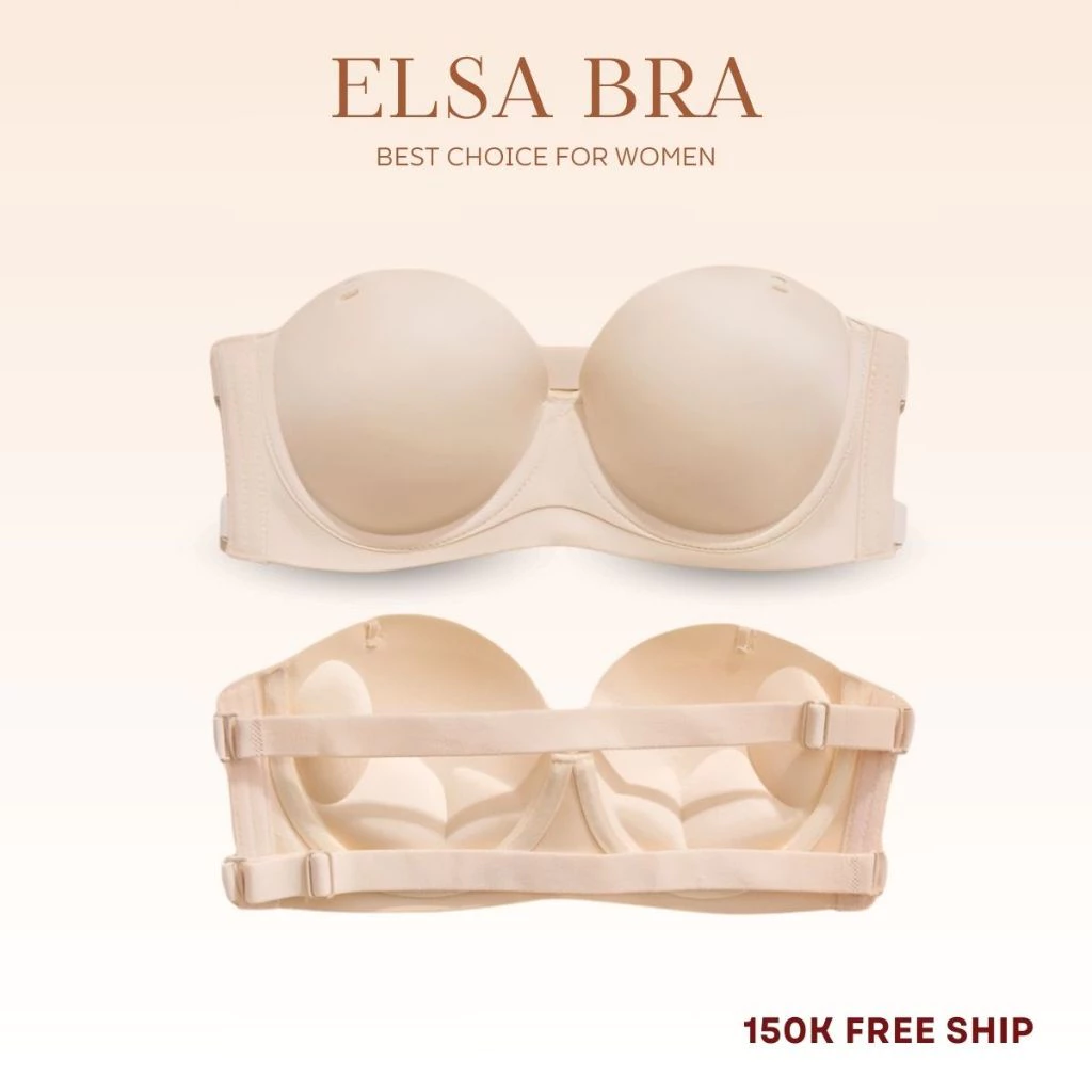 Áo Ngực Cup ELSA BRA Có Gọng Đệm Dày Hở Lưng Chống Tụt Chuyên Mặc Váy - 018