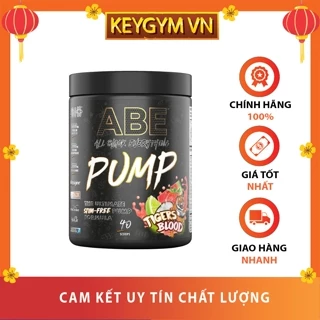 ABE PUMP APPLIED (40 Sv), Pre-Workout Không Caffein, Dùng Trước Tập, Tăng Sức Mạnh, Không Lo Mất Ngủ