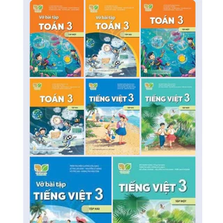 (combo) Bộ sgk vở bài tập toán tiếng việt lớp 3 Kết nối tri thức sẵn nhãn vở