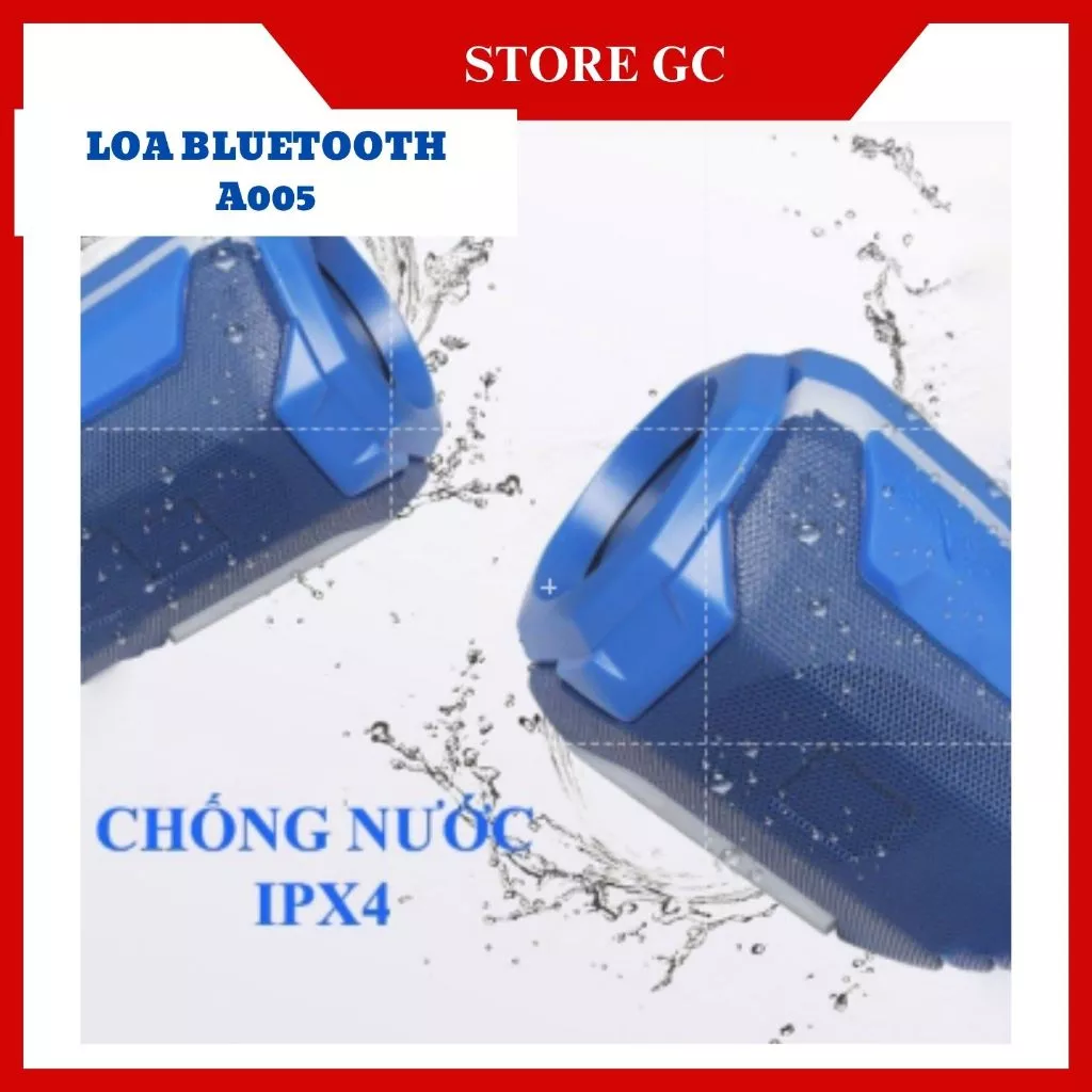 Loa Bluetooth A005 đèn led theo nhạc âm bass chắc khỏe có khay lắp thẻ nhớ, USB hàng cao cấp