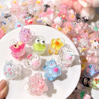 Kẹp Tóc Mái Càng Cua Nhí Có Đính Charm Sanrio Gấu Dâu Hoạt Hình Nhiều Mẫu Dễ Thương