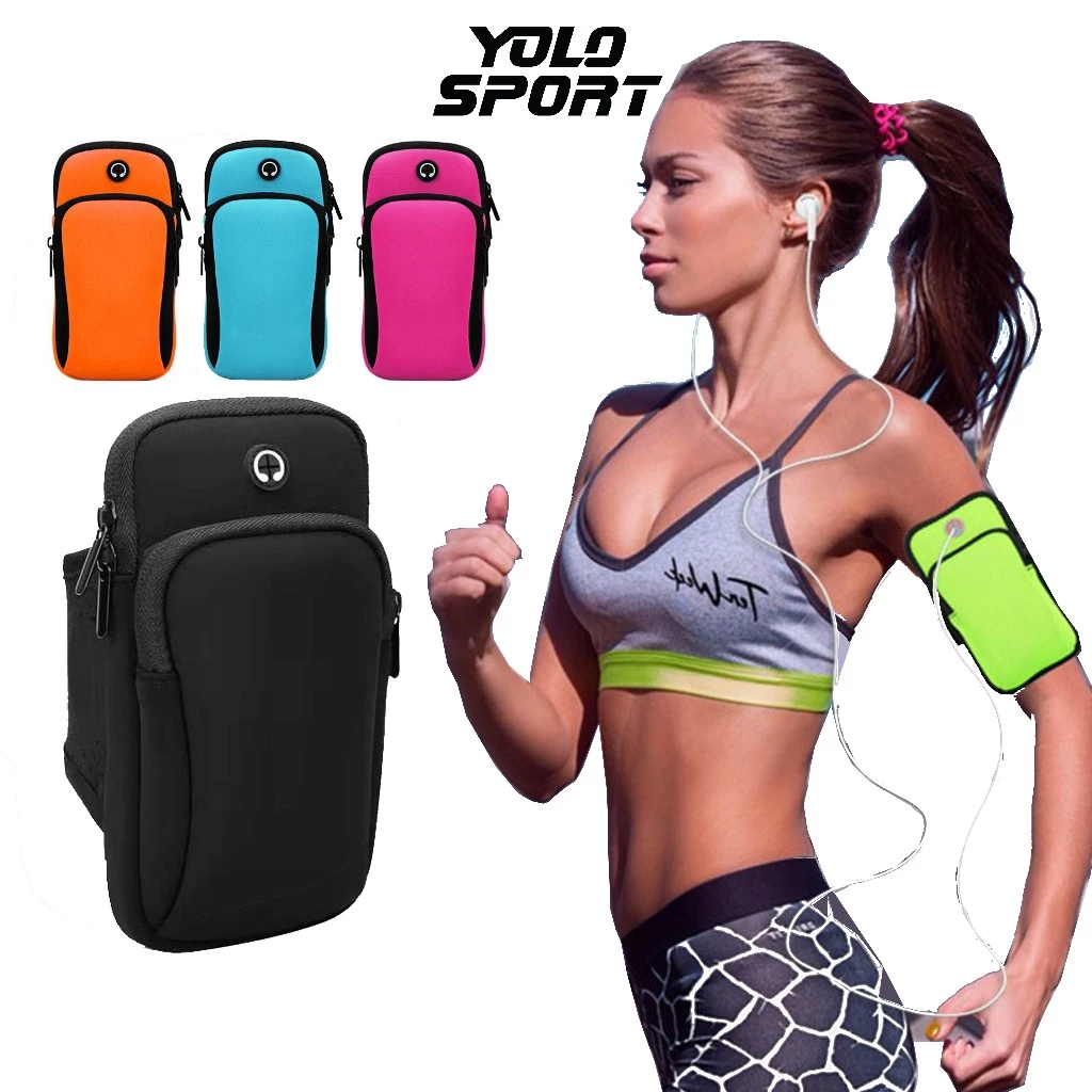 Túi Đeo Tay Đa Năng Màu Neon Đai Đựng Điện Thoại Chạy Bộ Nam Nữ Running Tập Gym Thể Thao Đạp Xe Siêu Nhẹ Tiện Lợi