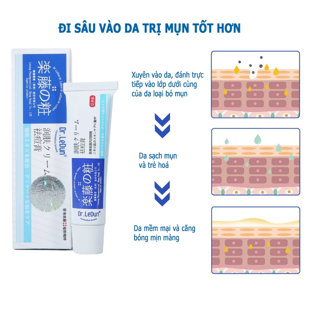 Gel Mụn DR.LeDun  Kem Mụn Ngừa Thâm Chính Hãng Giúp Giảm Mụn Trứng Cá Ngừa Thâm Mờ Sẹo Da Dầu Mụn