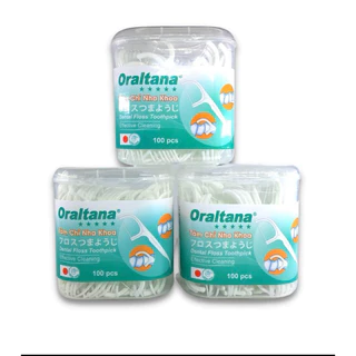 (Combo 3hộp) Tăm chỉ nha khoa Oraltana lọ 100 cái