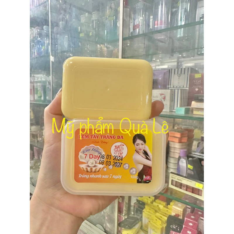 lẻ 1 hủ kem trắng da 7 day kim hằng vuông 100g