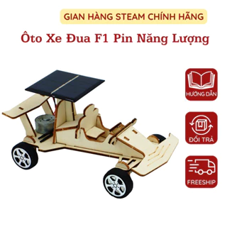 Mô Hình Ôto Xe Đua F1 Năng Lượng Mặt Trời Thí Nghiệm Khoa Học Bằng Gỗ DIY