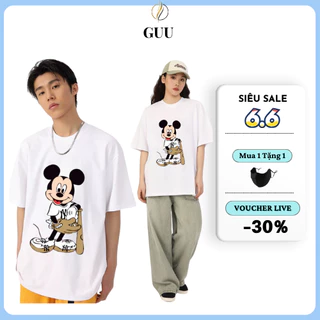 Áo Thun Mickey bóng chày Unisex Form rộng 100% Cotton 2 chiều không phai Local Brand - AC304