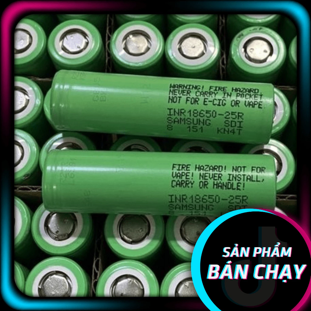 Cell Pin 18650 Samsung 25R dung lượng 2800mAh xả cao 25A tháo khối [ Shop Mới Ưu Đãi ]