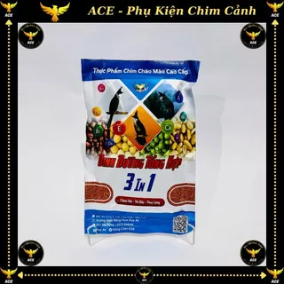 Cám dinh dưỡng tổng hợp 3 in 1 KGR, cám chào mào Không Gian Rừng gói 200g, ACE PHỤ KIỆN CHIM CẢNH