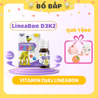 Lineabon k2 d3 bổ sung vitamin d3 k2 tinh khiết giúp bé ngủ ngon, cao lớn, lọ 10ml - Bố Bắp Store