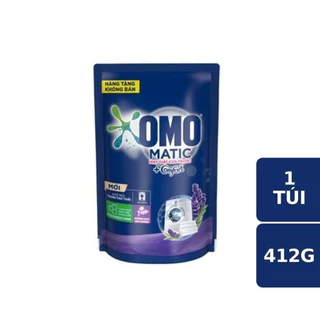 Túi nước giặt Omo matic cửa trước 412g hương comfort bền lâu (hàng khuyến mãi) - CTB231
