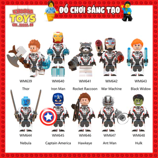 Xếp hình Minifigure Marvel Biệt đội siêu anh hùng Avengers Endgame - Đồ Chơi Lắp Ghép Sáng Tạo - WM6054