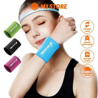 Băng Cổ Tay Thấm Hút Mồ Hôi Thoáng Khí Tập Luyện Thể Thao Cầu Lông Tennis Tập Gym Cotton Rexchi HW02