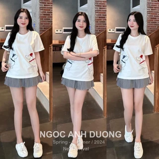 set váy áo trắng siêu cute