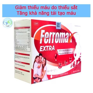 Bổ máu Ferromax Extra. Hộp 100 viên. Bổ sung Sắt, Acid Folic cho người thiếu máu, phụ nữ mang thai và cho con bú.