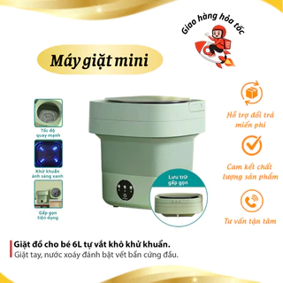 Máy Giặt Mini Gấp Gọn SUMI - Máy Giặt Tất, Đồ Lót, Đồ Cho Bé Khử Khuẩn Bằng Ánh Sáng Xanh Công Suất 36W