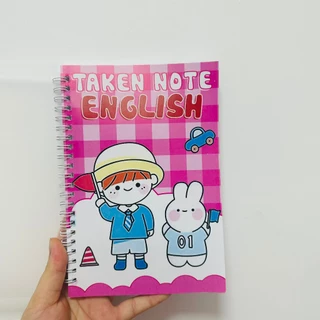 Sổ Tay Takenote Tiếng Anh cấp 1-2-3 ngữ pháp Tiếng anh, sổ tay kiến thức tiếng anh đầy đủ dễ tiếp thu