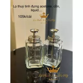 Phụ kiện nail - Lọ thủy tinh đựng axiton, liquid