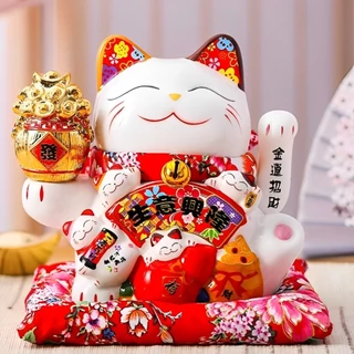 Mèo Thần Tài Đại Cát Siêu Cute 18cm