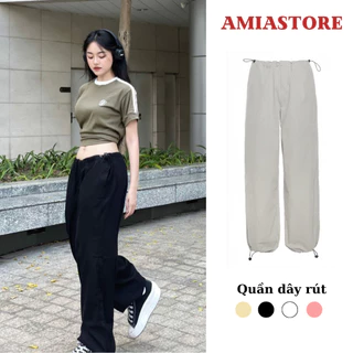 Quần dù dây rút parachute form unisex amiastore