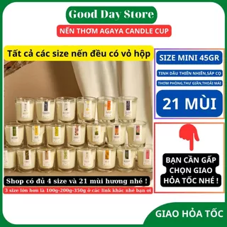 Nến thơm agaya MINI 45G thơm phòng diện tích nhỏ, thư giãn thoải mái dễ chịu giảm căng thẳng - Shop Good Day Store