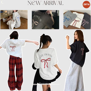 [SẴN]-🍊Áo thun form rộng in họa tiết Nơ - ZOE MERCY | Tshirt (ZBT16)