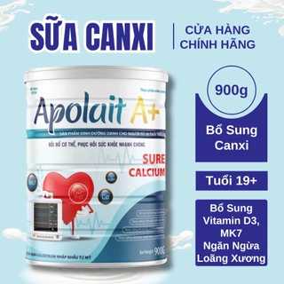 Sữa canxi APOLAIT SURE CALCIUM 900g, Sữa canxi cho người già, Sữa canxi cho người lớn tuổi, Sữa xương khớp