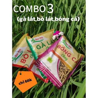 combo chay 3 bò,gà ,cá( bịch 100g)+ tặng bánh tráng đậu xanh cuốn chả giò