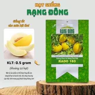 Hạt giống Dưa Lê Vàng Trái Dài Rado 183 (0,5g~20 hạt) ngọt, trồng quanh năm - Hạt giống Rạng Đông