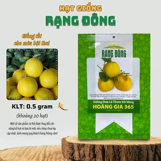 Hạt giống Dưa Lê Thơm Vỏ Vàng Hoàng Gia 365 (1g~20 hạt) thịt dày, thơm, ngọt - Hạt giống Rạng Đông