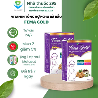 Vitamin tổng hợp Femagold DANIPHARM  sản phẩm bổ sung sắt, canxi, chất xơ lọ/30 viên