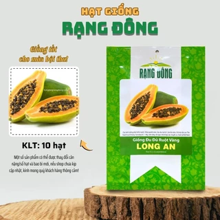 Hạt giống Đu Đủ Ruột Vàng Long An (10 hạt) trái sai, to, nặng, ngọt - Hạt giống Rạng Đông